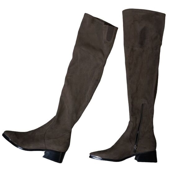 Marc Fisher Yakima Brown Suede Over the Knee Boots, Size 7 - Picture 1 of 9